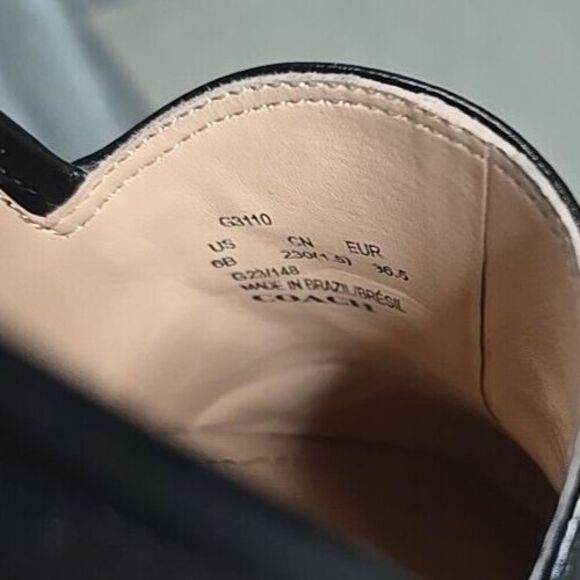 Coach Black Leather Loafers - Picture 13 of 13